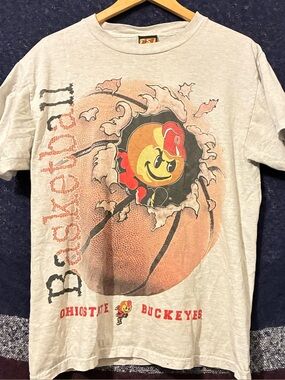 Vintage 90s Ohio state Buckeyes Basketball Brutus Graphic Tee-shirt